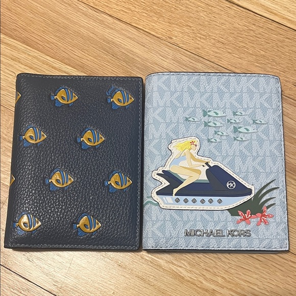 Michael Kors Handbags - Coach and Michael Kors Navy and Light Blue Travel Set